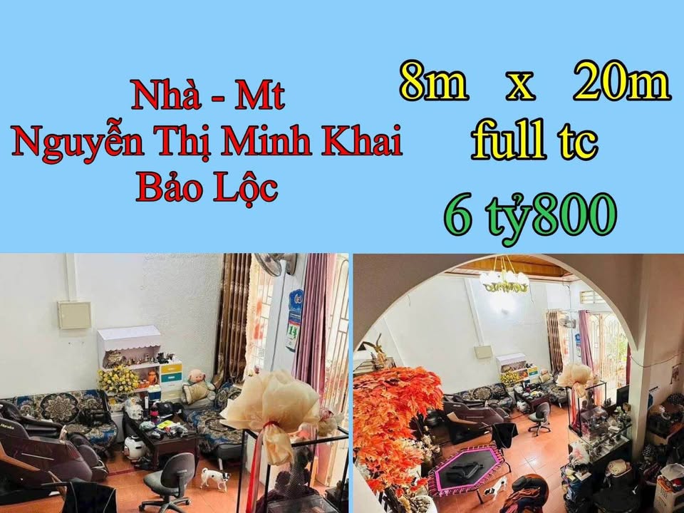 Nhà đẹp Bảo Lộc 160m² giá 6.8 tỷ - Mặt tiền đường Nguyễn Thị Minh Khai