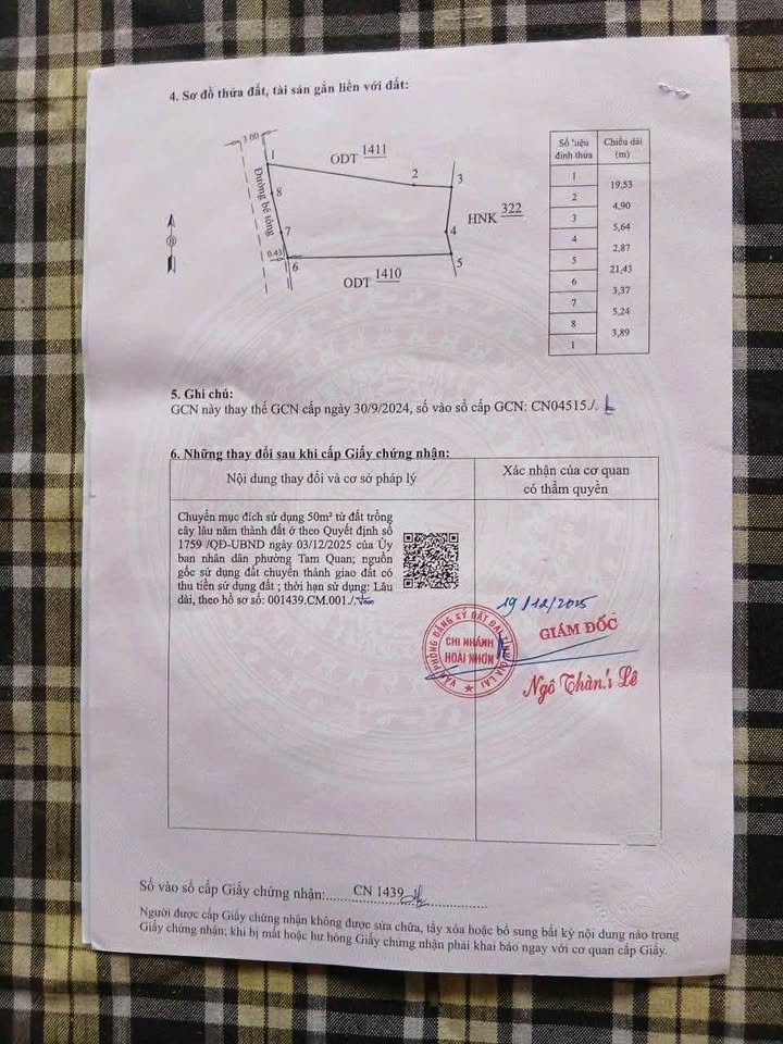 Đất thổ cư 227m² tại Khu phố An Quý Nam, Tam Quan - Giá chỉ 400 triệu!