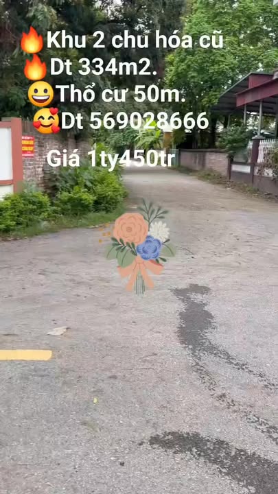 Đất nền 334m² tại khu 2, xã Chu Hóa - Cơ hội đầu tư hấp dẫn!