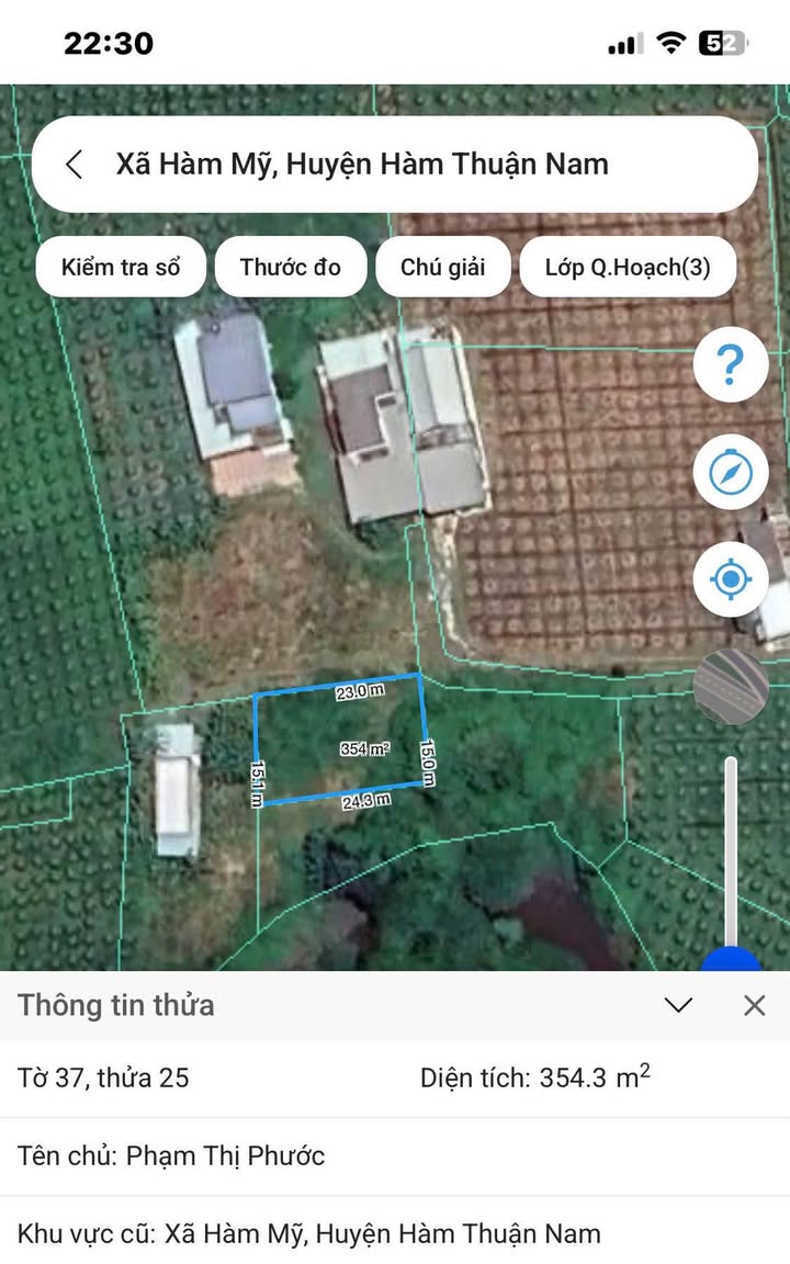 Đất thổ cư 352m² xã Hàm Mỹ, giá chỉ 800 triệu - Sổ hồng trao tay!