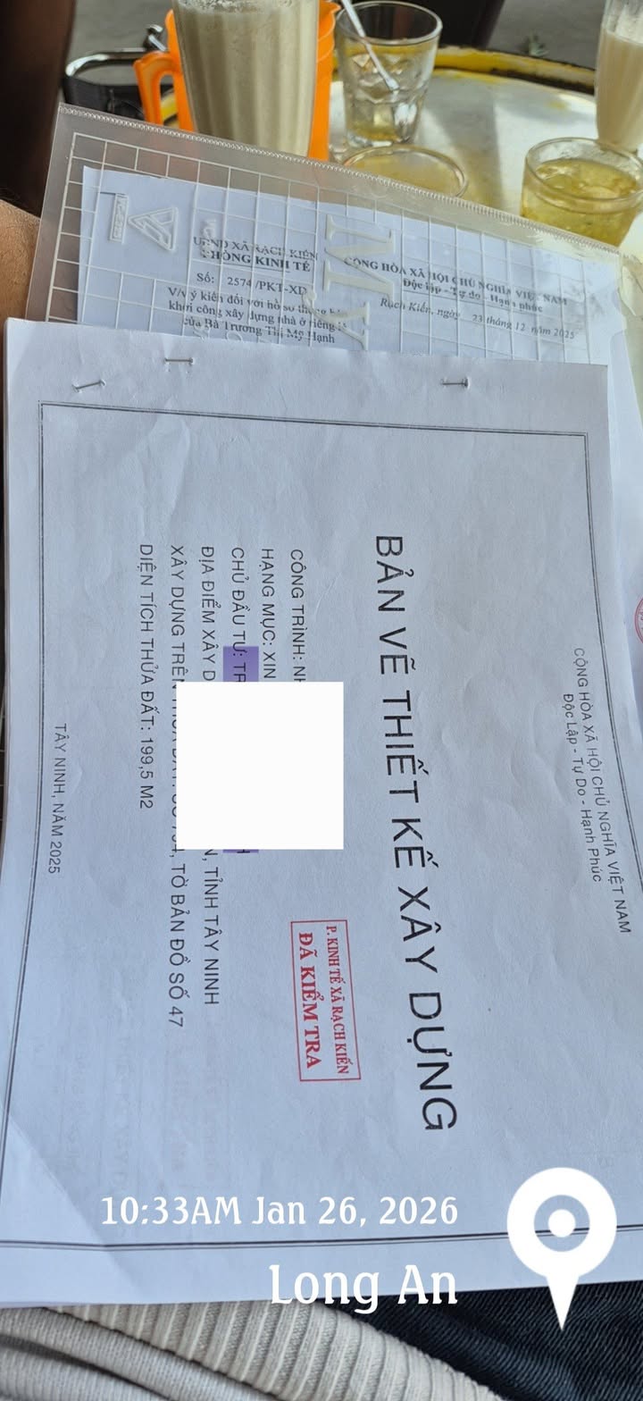 Đất thổ cư 195m² tại Long Hòa, Cần Đước - Giá chỉ 1.25 tỷ, chính chủ!