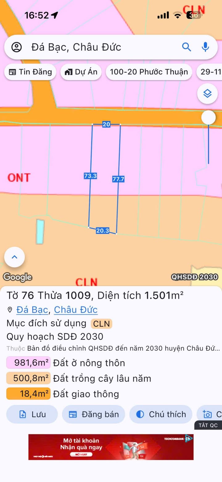 Đất nền 1500m² tại Đá Bạc, Bình Chánh - Giá chỉ 2.25 tỷ, tiềm năng sinh lời cao!