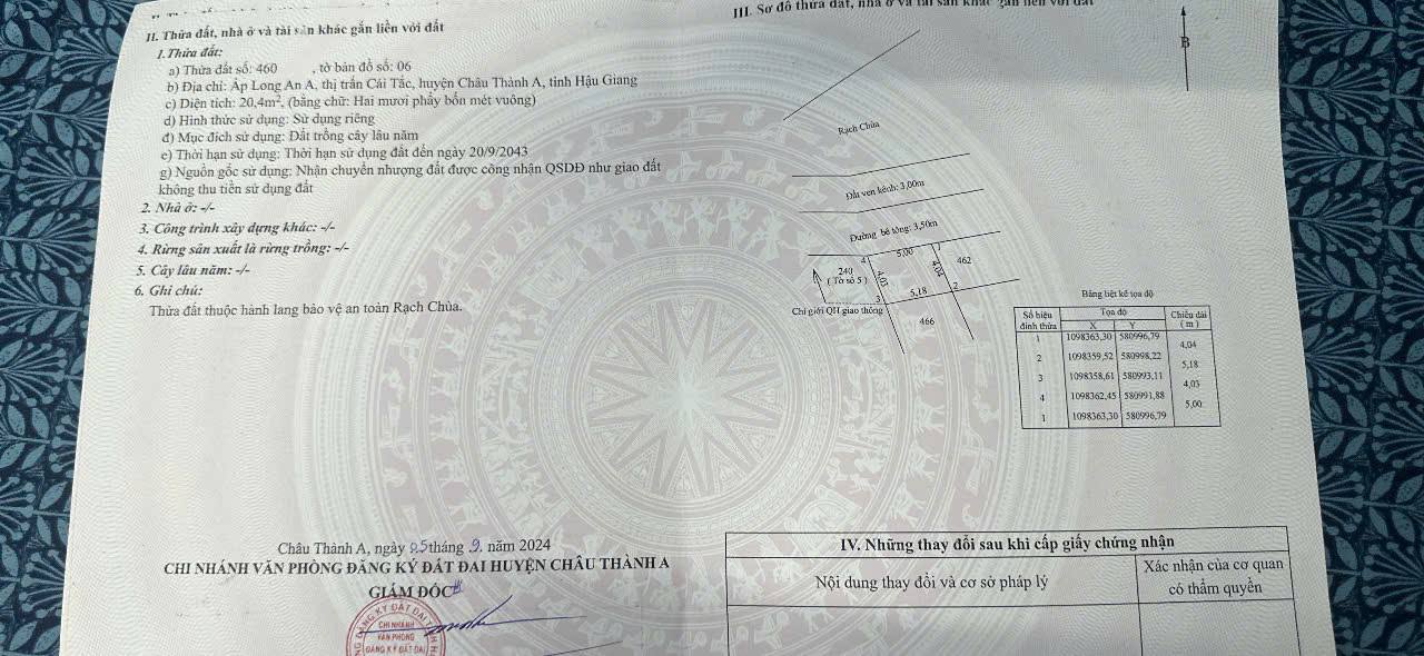 Đất nền chính chủ tại khu dân cư Vạn Phát Cái Tắc 217m² giá 747 triệu - Vị trí đẹp, gần trường học!