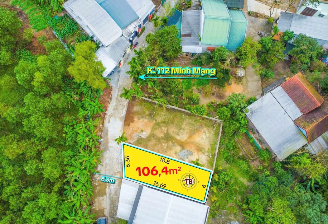 Đất mặt tiền kiệt 112 Minh Mạng, 108m² giá 1.5 tỷ - Tiềm năng tăng giá cao!