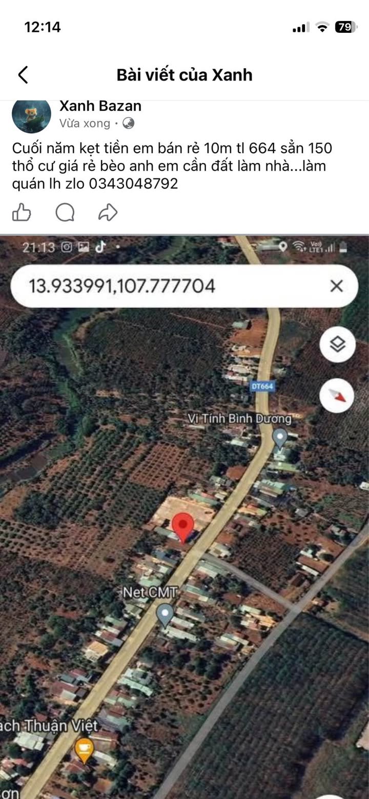 Đất thổ cư 10m² tại Tỉnh lộ 664, Huyện Ia Grai - Giá rẻ bất ngờ!