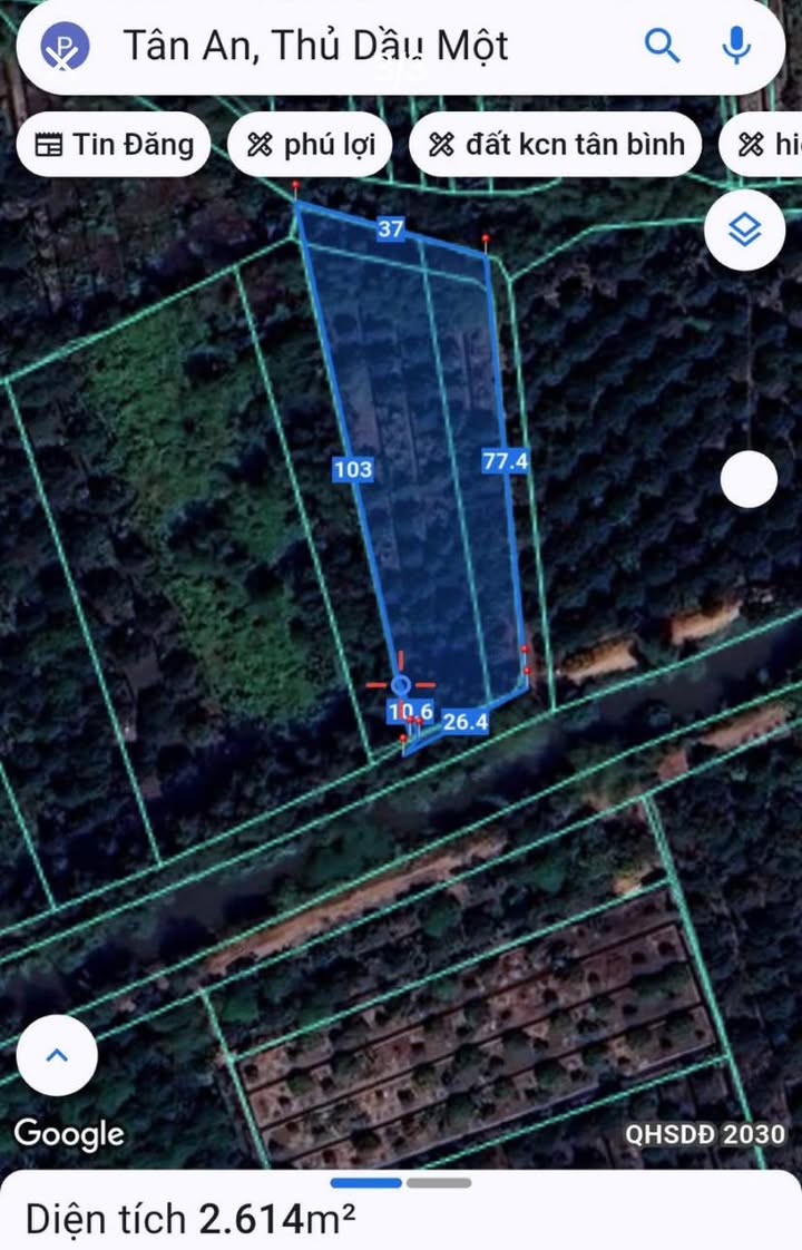 Đất vườn Tân An 2605m² giá 6 tỷ - Gần sông Sài Gòn!