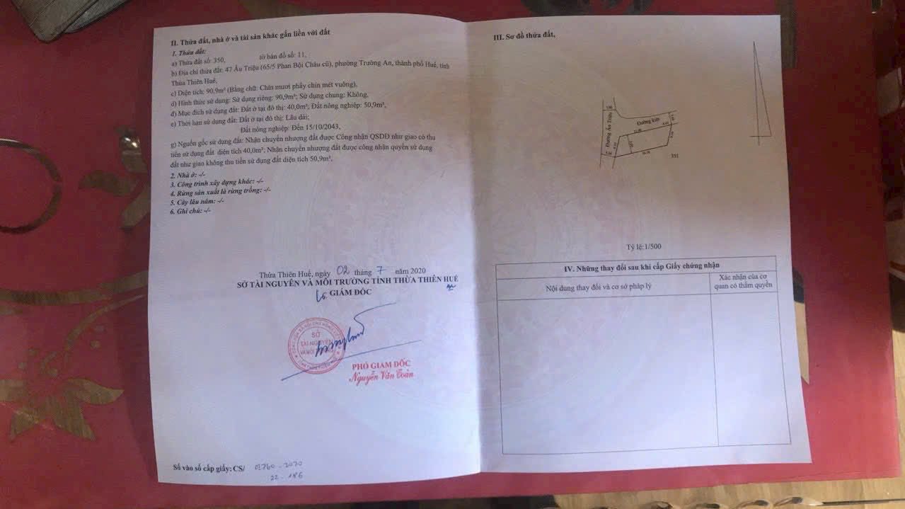 Đất 2 mặt kiệt ô tô Ấu Triệu, 90,9m², giá 2,5 tỷ - Cơ hội đầu tư hiếm có!