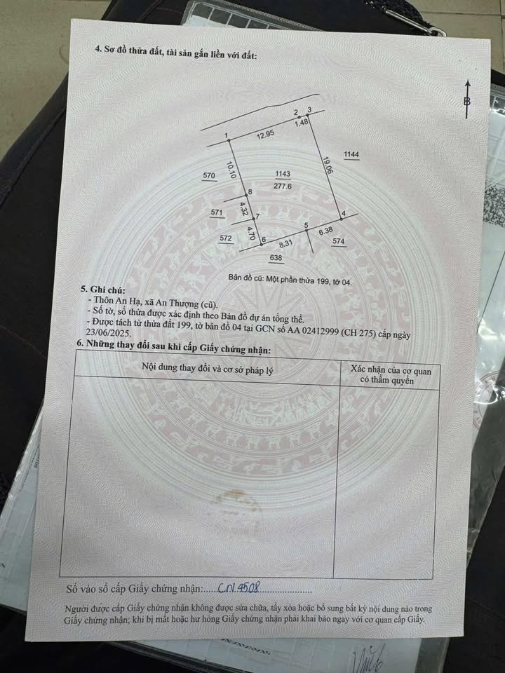 Đất nền An Thượng, Hoài Đức 277m² giá 24.93 tỷ - Vị trí đắc địa, ô tô đỗ cửa!