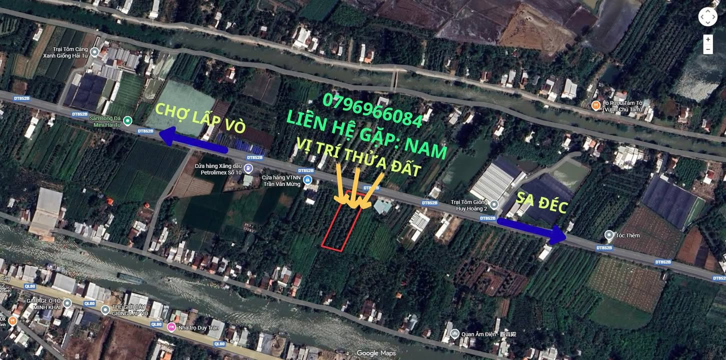 Đất nông nghiệp 2476m² đường DT852B xã Vĩnh Thạnh giá 5 tỷ - Chính chủ bán gấp!