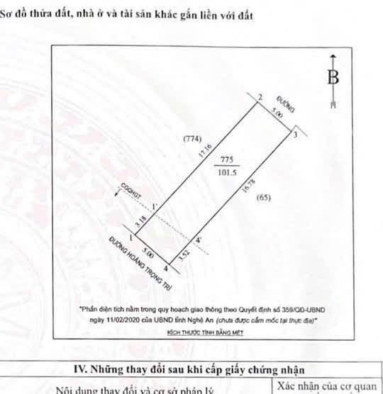 Lô đất mặt đường Hoàng Trọng Trì, phường Hưng Lộc, 101.5m² - Đầu tư sinh lời tốt!