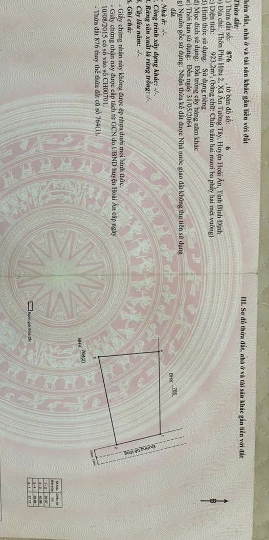 Đất vườn thôn Phú Hữu 2, Ân Tường Tây 923m² giá 550 triệu - Không thể bỏ lỡ!