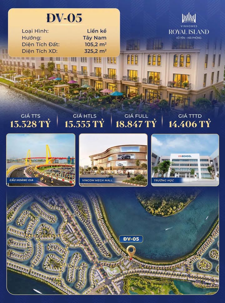 Townhouse Vincom Phường Phạm Ngũ Lão 105m² - View sông tự nhiên, sân vườn rộng rãi!