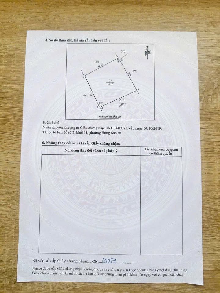 Đất nền Hồng Sơn, TP Vinh 107m² giá 4 tỷ - Nhà 2 tầng sửa sang vào ở ngay!