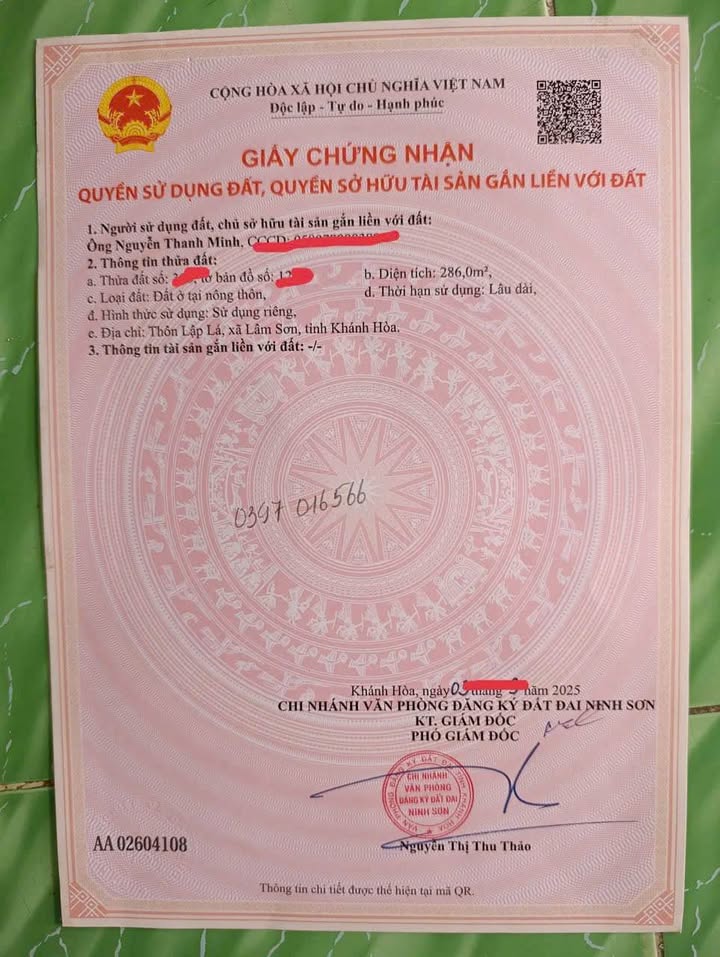 Đất thổ cư mặt tiền đường QL 27, Ninh Thuận 286m² - Giá chỉ 940 triệu!