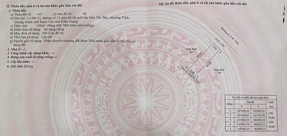 Đất nền Phố liền kề khu Đô Thị Tây Bắc Rạch Giá 100m² giá 1.7 tỷ - Cơ hội đầu tư hấp dẫn!