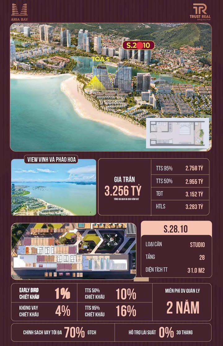 Căn hộ Studio Bãi Cháy Hạ Long 31m² giá 3.256 tỷ - View biển tuyệt đẹp!