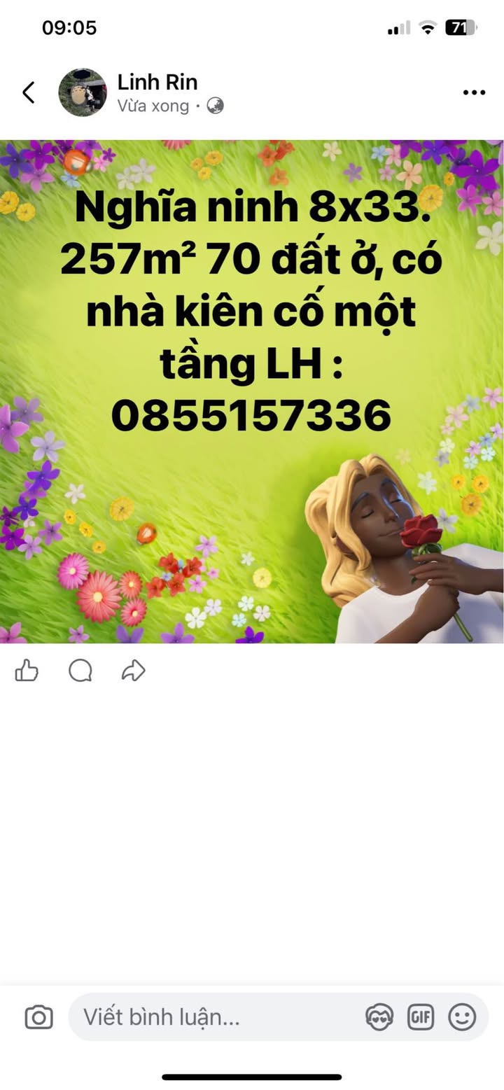 Đất ở Phường Đồng Sơn, Thành Phố Đồng Hới 257m² - Cơ hội đầu tư tuyệt vời!