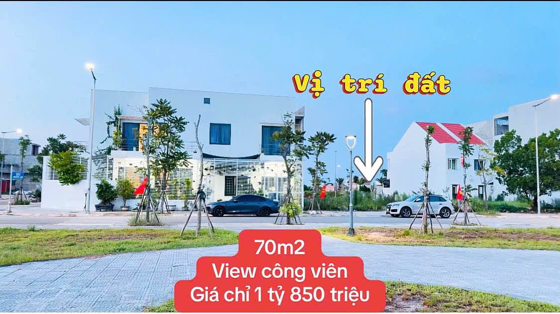 Đất nền Phường Hương Sơ 70m² giá 1.8 tỷ - VIEW CÔNG VIÊN xanh mát!