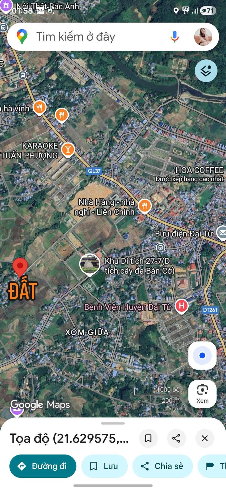 Đất nền tại Thị trấn Hùng Sơn, Đại Từ, 175m² giá 1 tỷ - Lô góc 3 mặt tiền