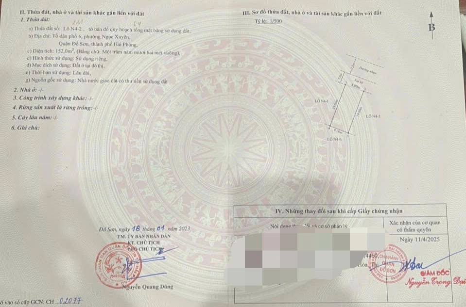 Đất nền 152m² lô N4-2 Đấu Giá Suối Rồng Ngọc Xuyên - Giá chỉ 4.256 tỷ!