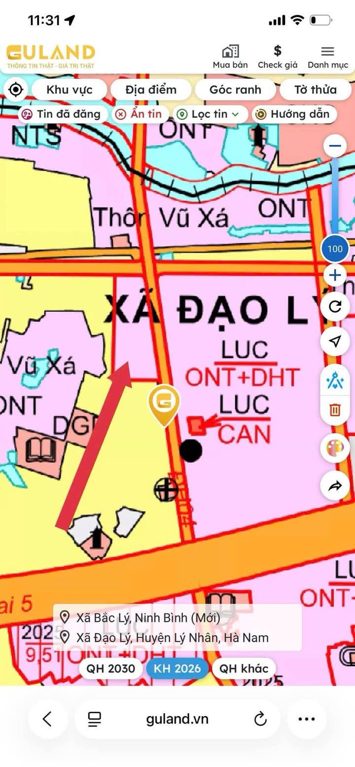 Đất thổ cư Đạo Lý 200m² giá 1.6 tỷ - Ngõ ô tô, gần khu công nghiệp!
