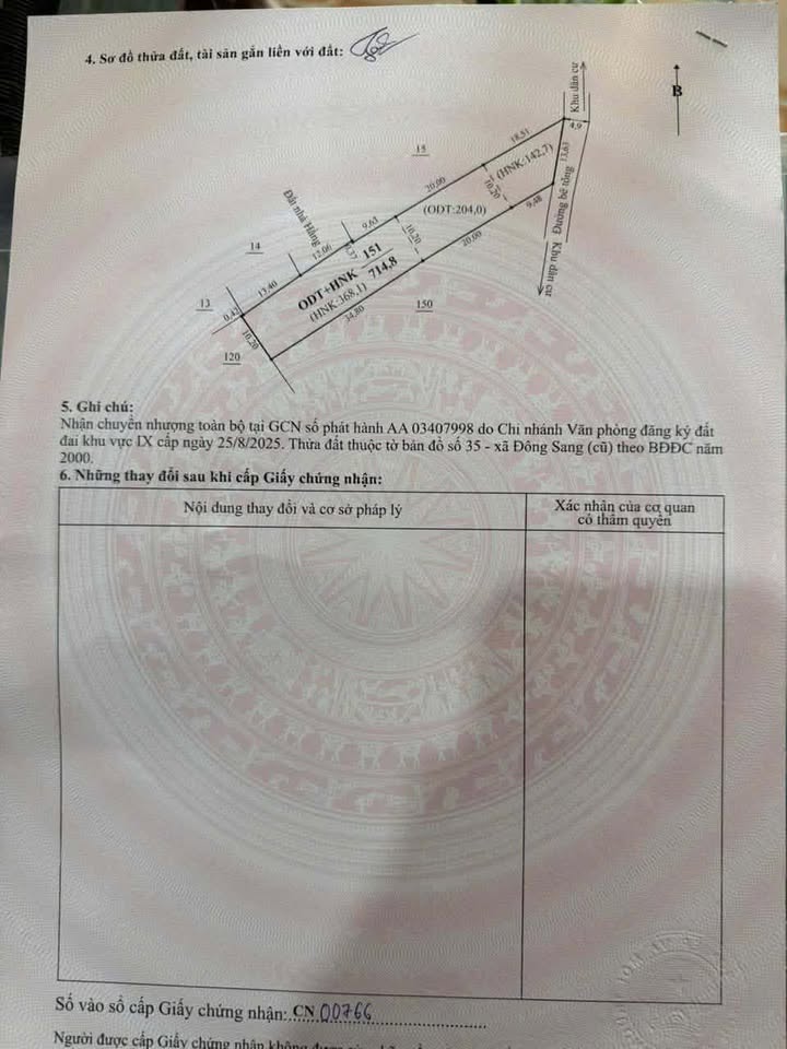 Đất nền Phường Đông Sang, Thị xã Mộc Châu 700m² giá 4 tỷ - Đường ô tô vào tận nơi!