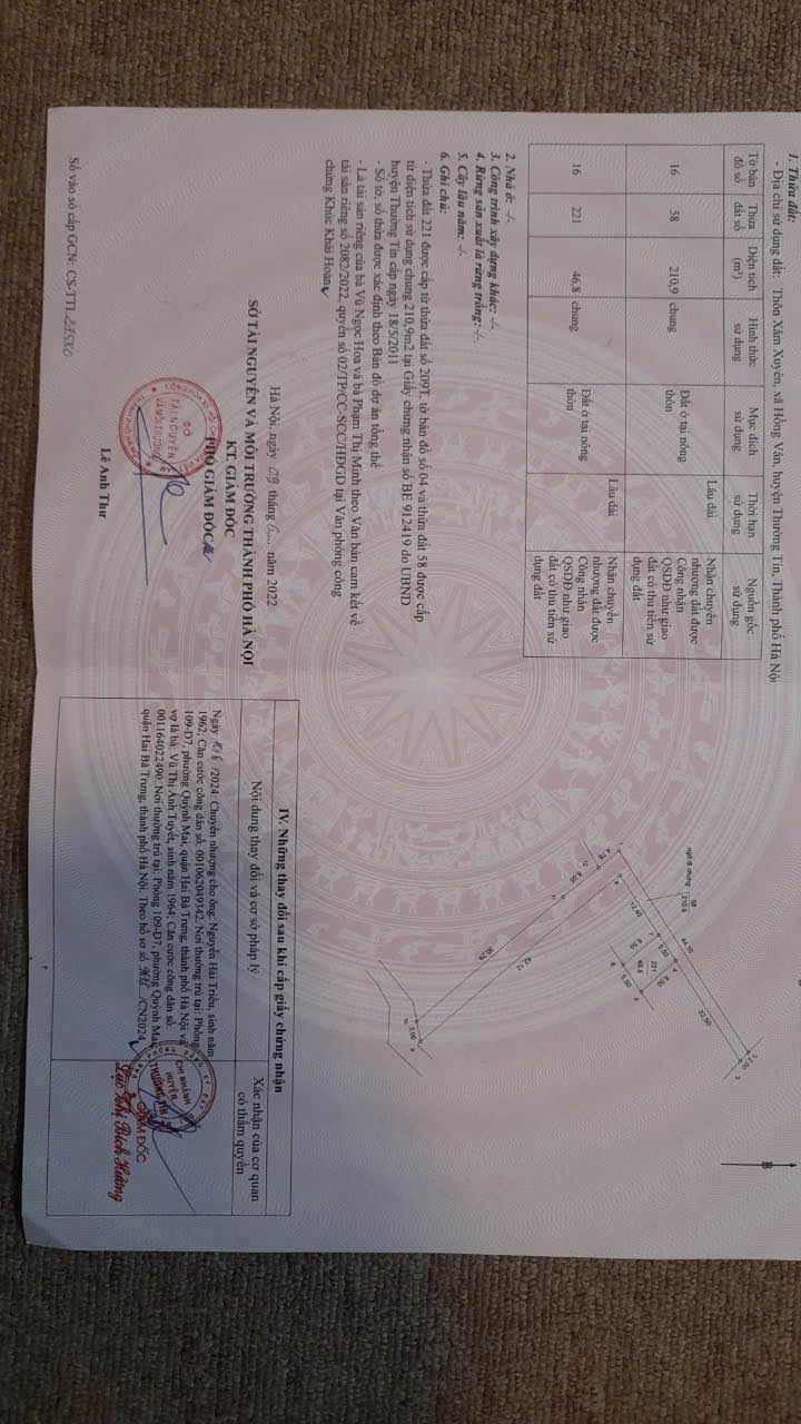 Đất nền Xã Hồng Vân, Huyện Thường Tín 46,8m² giá 3 tỷ - Sổ đỏ chính chủ, sang tên trong ngày!