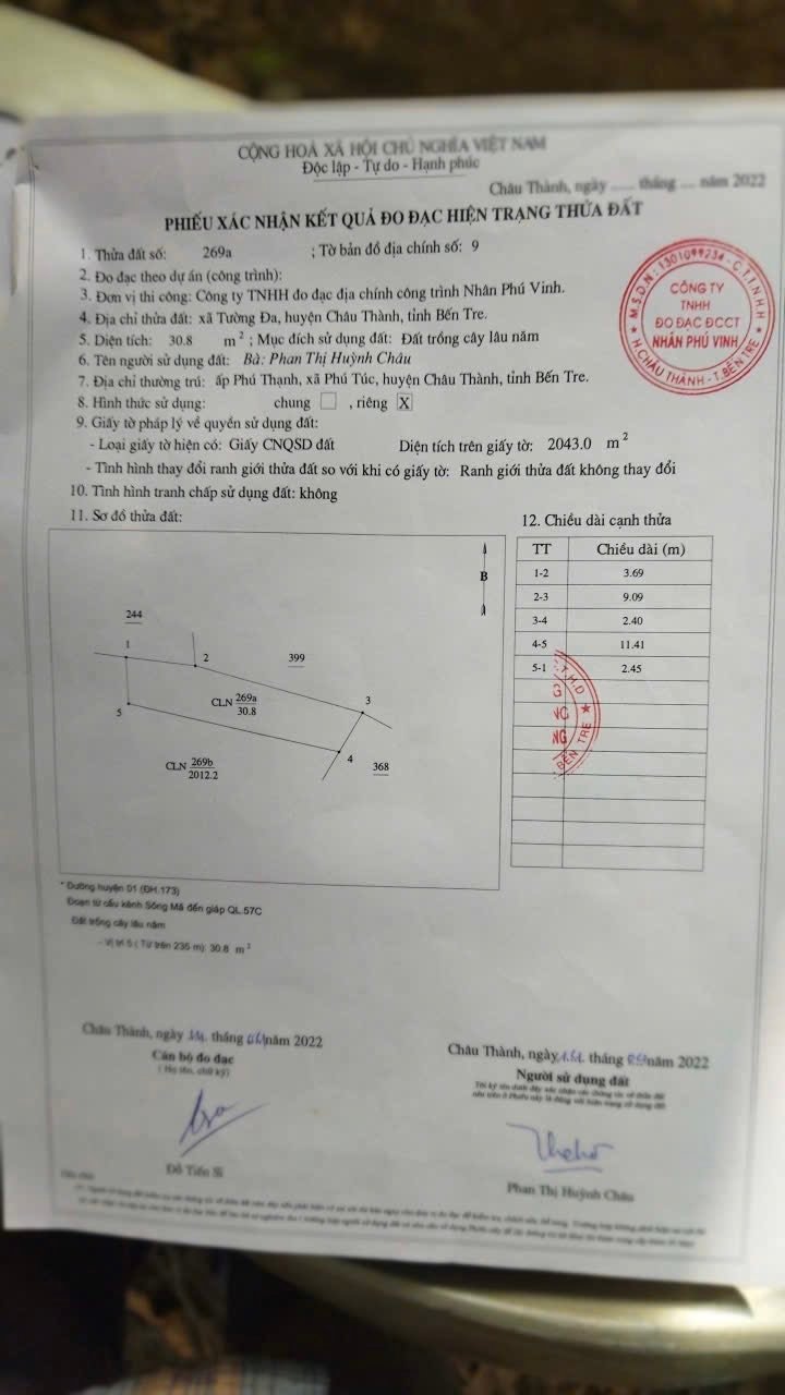 Farm vườn dừa Châu Thành Bến Tre 3000m² giá 2.1 tỷ - Đầu tư sinh lời ngay!