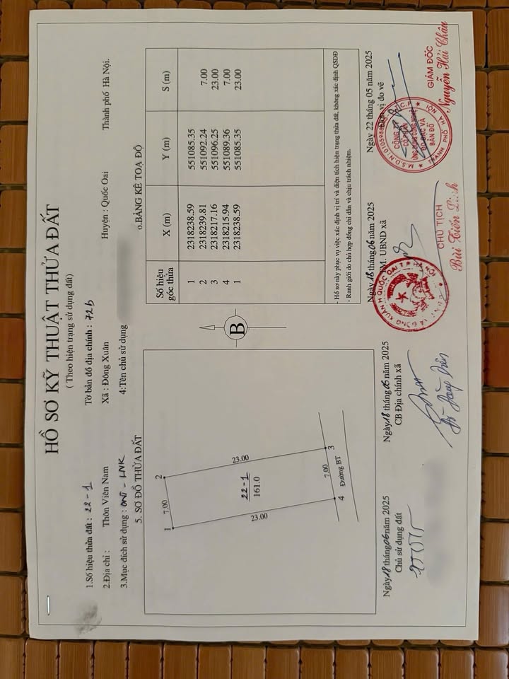 Đất thổ cư 161m² tại Đá Thâm, Đông Xuân, Quốc Oai - Giá đầu tư chỉ 1 tỷ