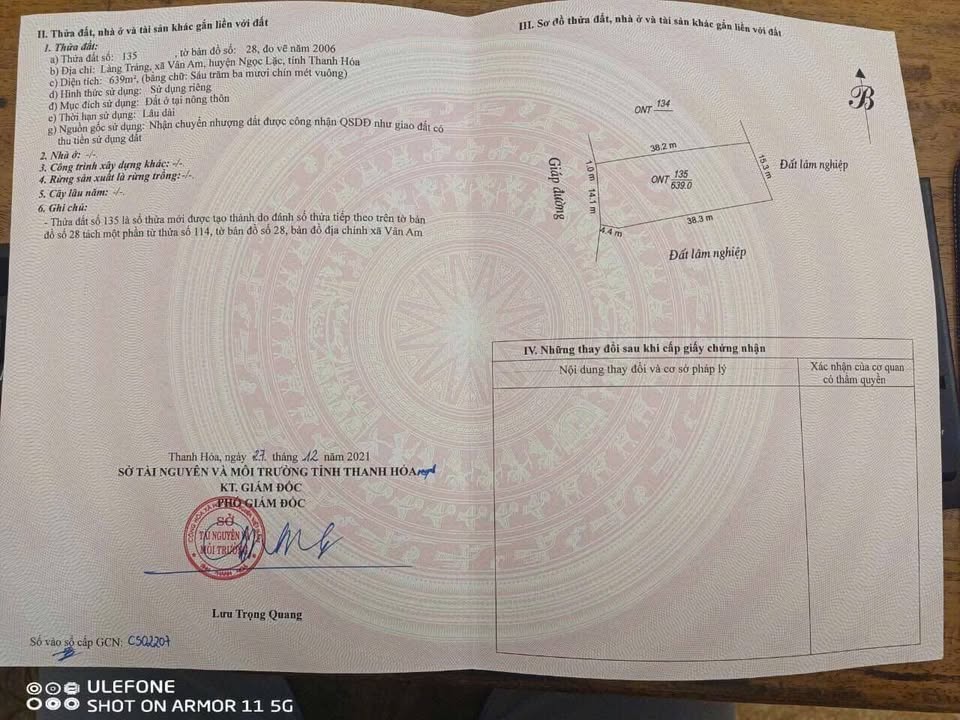 Đất nền Làng Tráng, Xã Vân Âm, 639m² giá 600 triệu - Đầu tư sinh lời ngay!