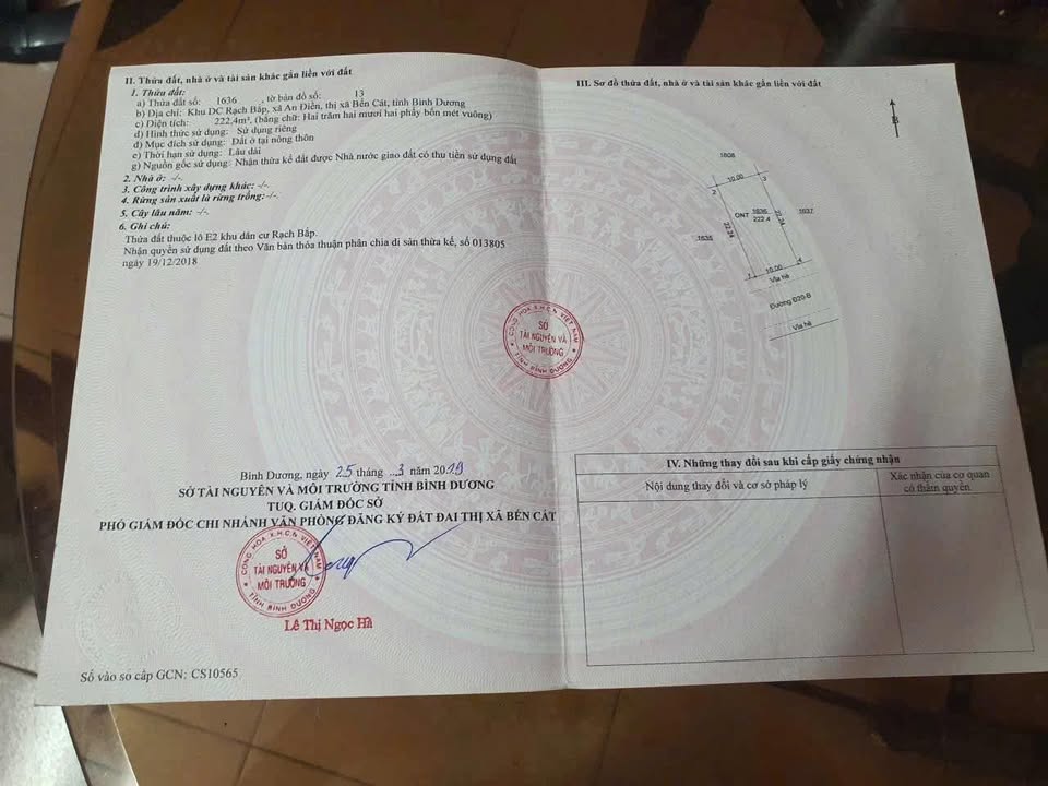 Đất nền Phường An Điền, Bến Cát 10m² giá 3.2 tỷ - Cơ hội đầu tư hấp dẫn!