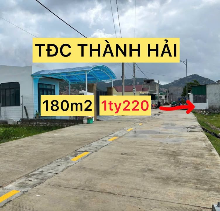 Đất nền TĐC Thành Hải Phan Rang 180m² giá 1.22 tỷ - Sổ đỏ chính chủ!