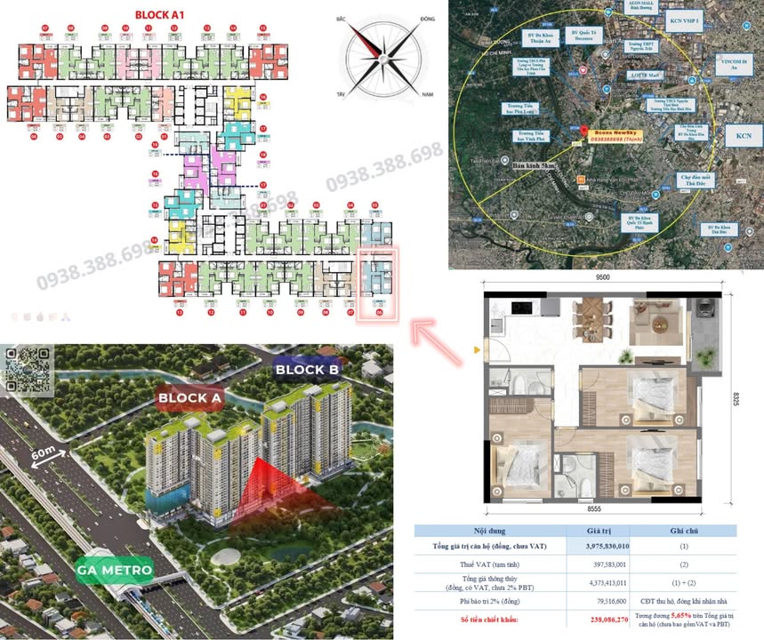 Căn hộ 75m² tại huyện Hóc Môn giá 4.3 tỷ - Chính chủ bán gấp!