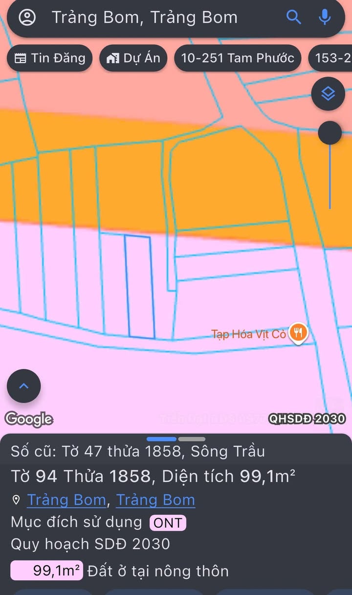 Nhà bán tại Xã Sông Trầu, Huyện Trảng Bom, Đồng Nai - Diện tích 100m², giá 900 triệu - Cần bán gấp!