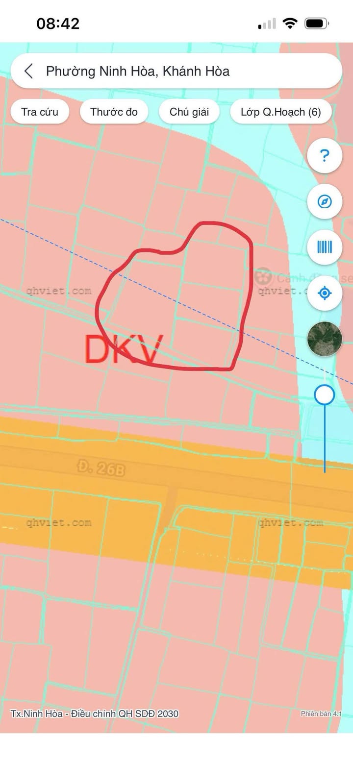 Đất lúa 4.624,8m² Quốc lộ 26B, Ninh Hòa - Giá 12,8 tỷ, Sổ hồng sẵn