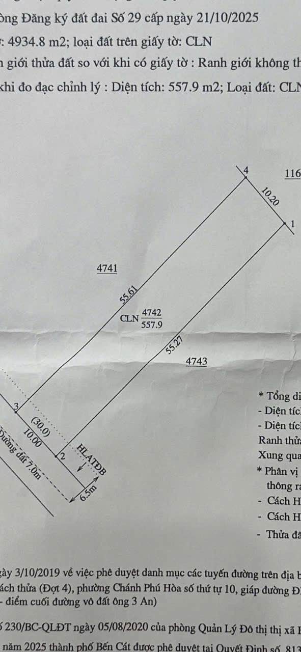 Đất nền Chánh Phú Hòa 580m² giá 2.1 tỷ - Dễ dàng đầu tư sinh lời!