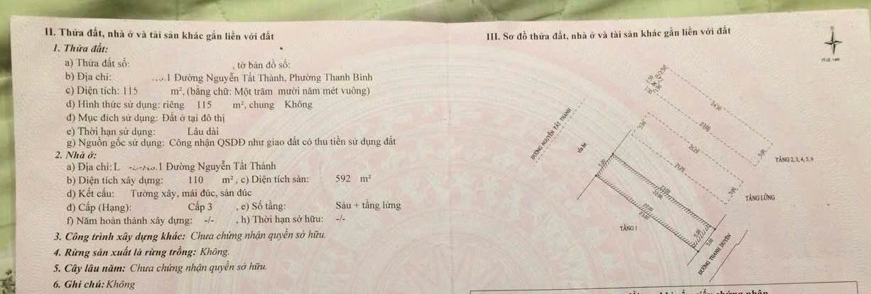 Khách sạn 6.5 tầng mặt tiền Nguyễn Tất Thành, Đà Nẵng 115m² giá 20 tỷ - Đầu tư sinh lời ngay!