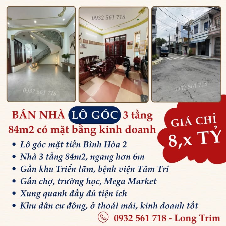 Bán gấp nhà lô góc 84m² tại Bình Hòa 2, Khuê Trung, giá 8 tỷ - Đầu tư sinh lời!