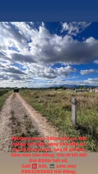 Đất nền 1000m² xã Hàm Liêm, Lâm Đồng - Giá chỉ 850 triệu, sổ đỏ chính chủ!