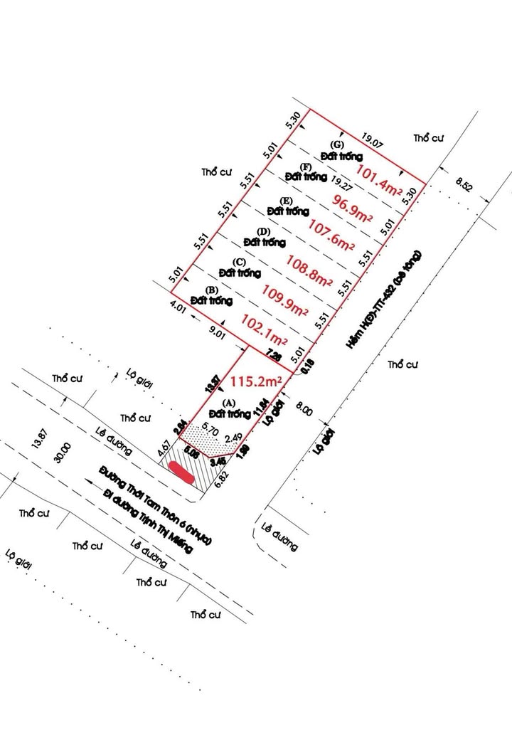 Đất Mặt Tiền Thới Tam Thôn, Huyện Hóc Môn - Cơ hội đầu tư không thể bỏ lỡ!