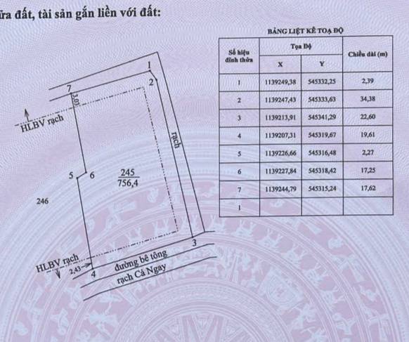 Bán nhà vườn Ngũ Hiệp 756m² giá 620 triệu - Gần sông Tiền gió mát quanh năm!