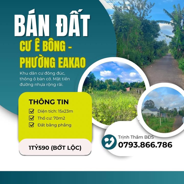 Đất nền Ea Kao, Buôn Ma Thuột 345m² giá 1.59 tỷ - Đầu tư sinh lời tốt!