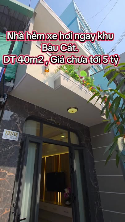 Nhà hẻm Lạc Long Quân, Tân Bình 40m² giá 4.95 tỷ - Full nội thất cao cấp!