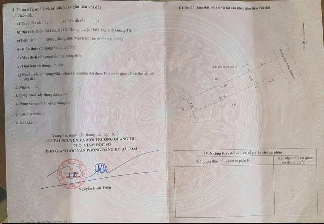 Đất nền Huyện Hương Trà 180m² giá 400 triệu - Đầu tư sinh lời nhanh chóng!