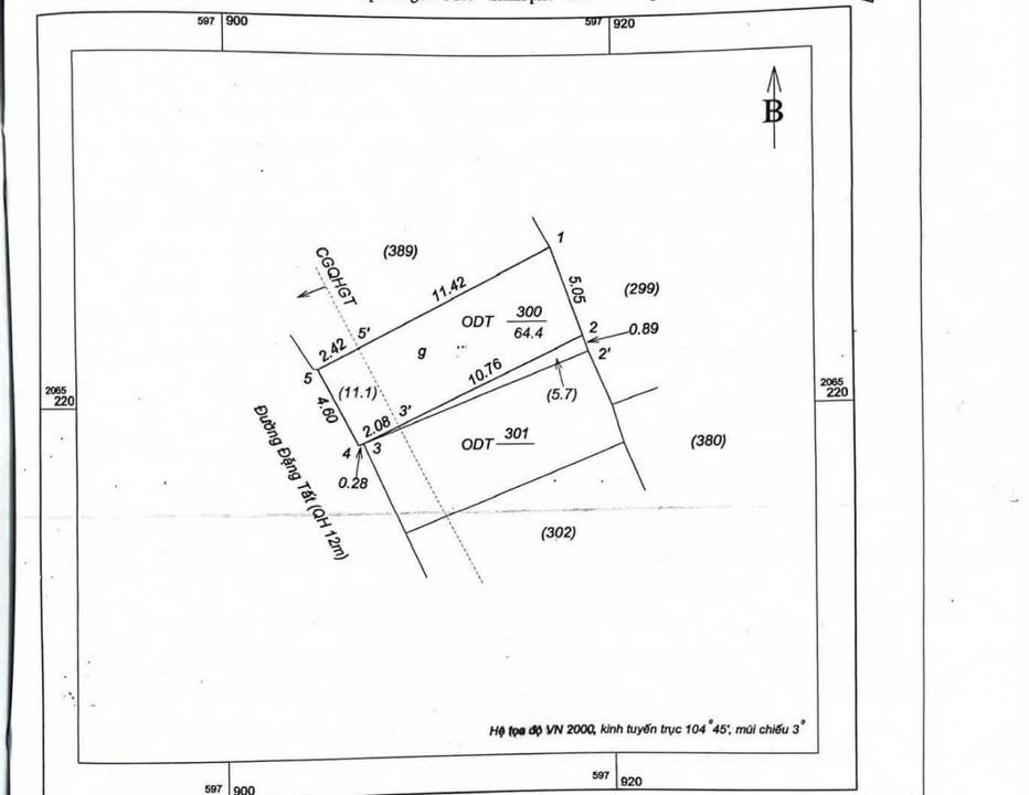 Nhà mặt tiền Đặng Tất, Phường Lê Mao, 64m² giá chỉ 5 tỷ - Đầu tư sinh lời ngay!