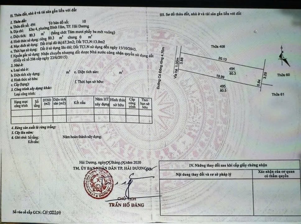 Đất mặt phố Cô Đông, TP Hải Dương, 80m² giá 3.9 tỷ - Đầu tư sinh lời ngay!