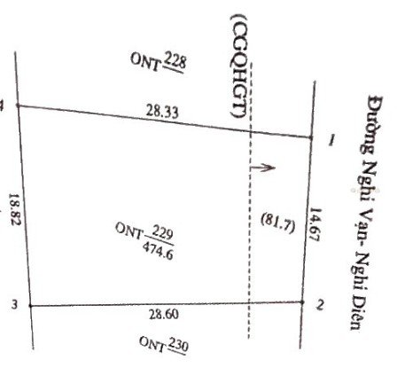 Đất thổ cư Nghi Vạn - Nghi Diên 475m² giá 7 tỷ - Đầu tư sinh lời nhanh!