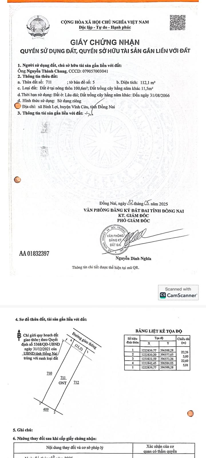 Đất nền Phường Tân Phong, Biên Hòa 112m² giá 970 triệu - Cơ hội đầu tư sinh lời!