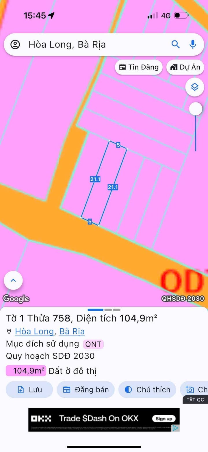 Đất nền Hòa Ninh, Huyện Long Hồ, 105m² giá 1.6 tỷ - Đầu tư sinh lời ngay!