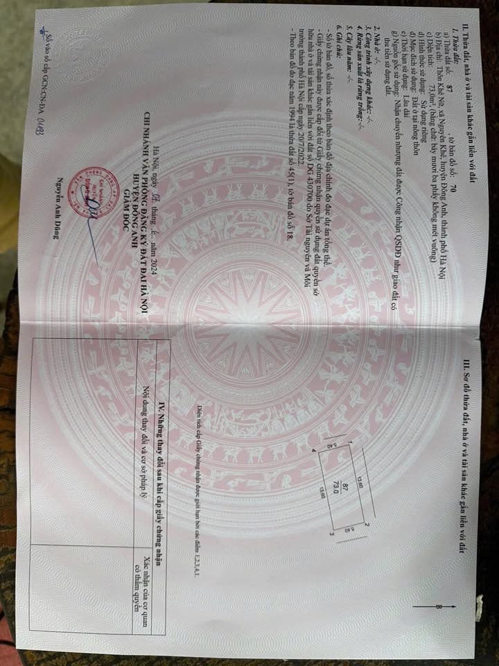 Đất nền lô góc Khê Nữ, xã Vĩnh Ngọc, 73m² giá 4 tỷ - Cơ hội đầu tư sinh lời!